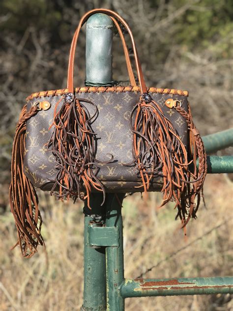 louis vuitton fringe bag|repurposed louis vuitton bags.